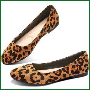 Textile Ballet Flats Slip On Round Toe Comfort Walking Shoes